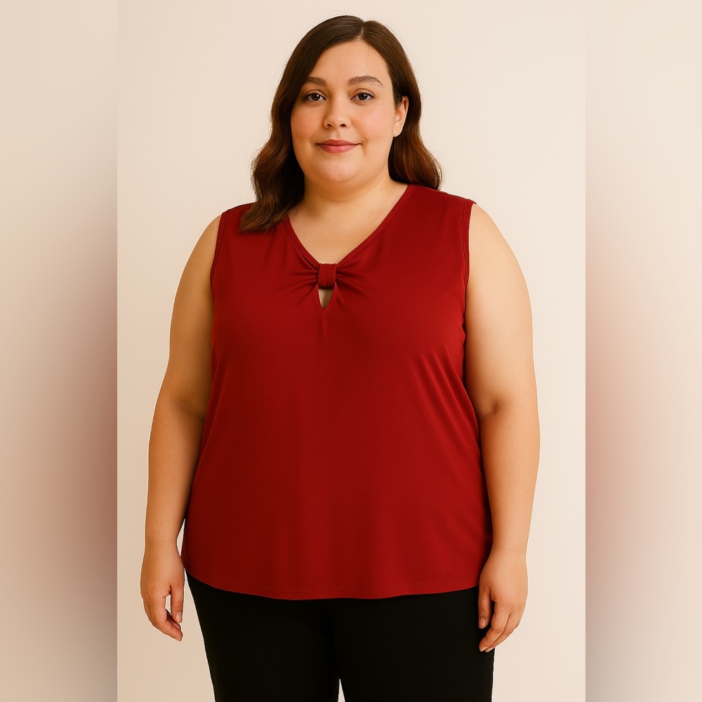 Liz Claiborne Tank Top Red Size XL